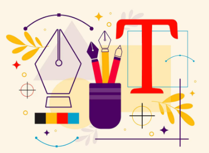 Illustration of Graphic Design tools